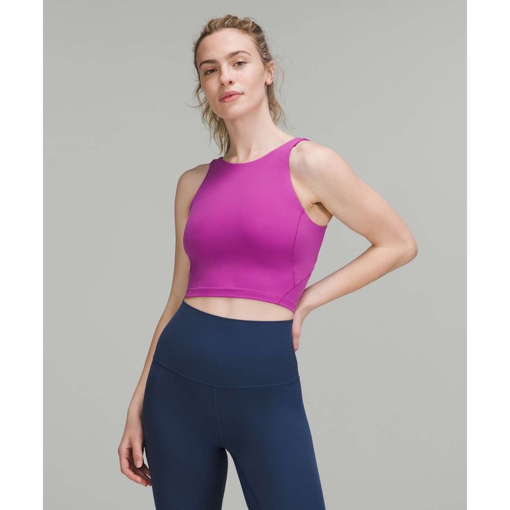 Lululemon Align High-Neck Tank Top Vivid Plum Nulu Yoga Crop Size 4 LW1DKES